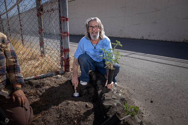 Land Together gardening at San Quentin - 2025 May