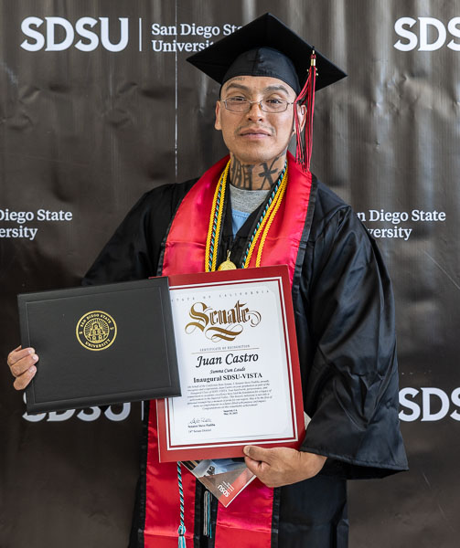 SDSU VISTA BA degree graduation at Centinela State Prison, B yard - 2025 May