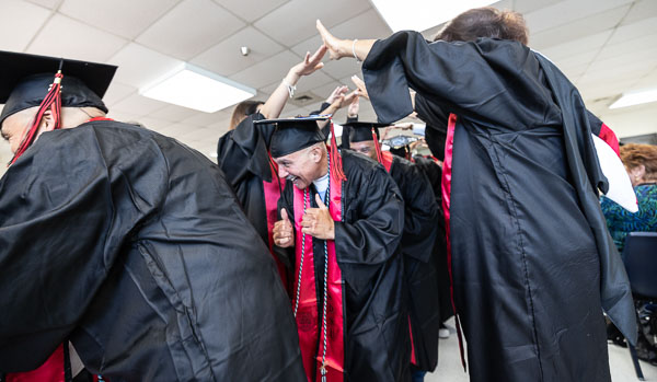 SDSU VISTA BA degree graduation at Centinela State Prison, D yard - 2025 May