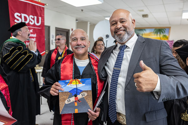 SDSU VISTA BA degree graduation at Centinela State Prison, D yard - 2025 May