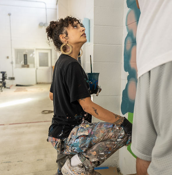 William James Association mural classes at CSP-Solano - 2024 Oct.