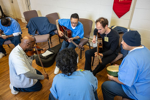 Musicambia: songwriting at San Quentin (day 1) - 2024 Jan.