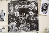 William James Association: Collaborative Block Print at San Quentin State Prison - 2008 Sept.