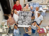 Collaborative Block Print at San Quentin State Prison - 2008 Sept.