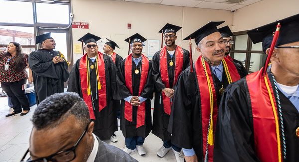 SDSU VISTA BA degree graduation at Centinela State Prison, B yard - 2025 May