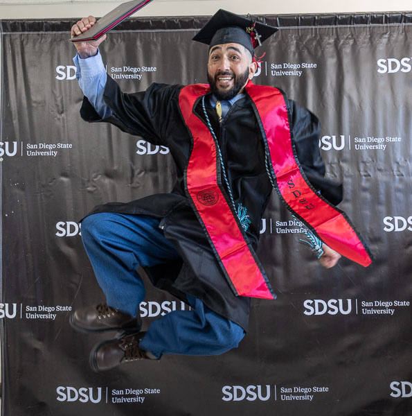 SDSU VISTA BA degree graduation at Centinela State Prison, B yard - 2025 May