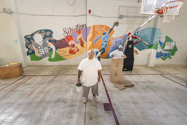 William James Association mural classes at CSP-Solano - 2024 Oct.