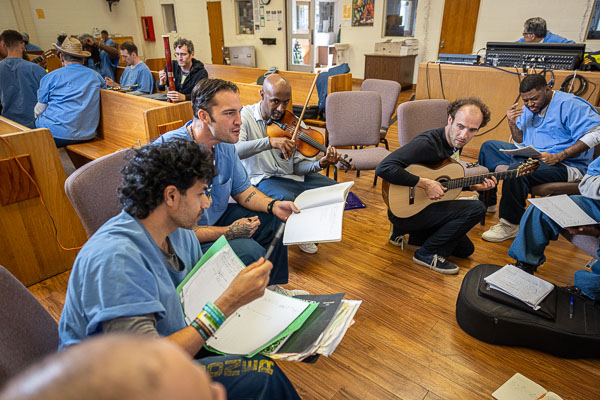 Musicambia: songwriting at San Quentin (day 1) - 2024 Jan.